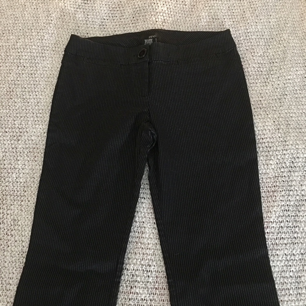 Like New Black w Silver Pinstripes Dress Pants